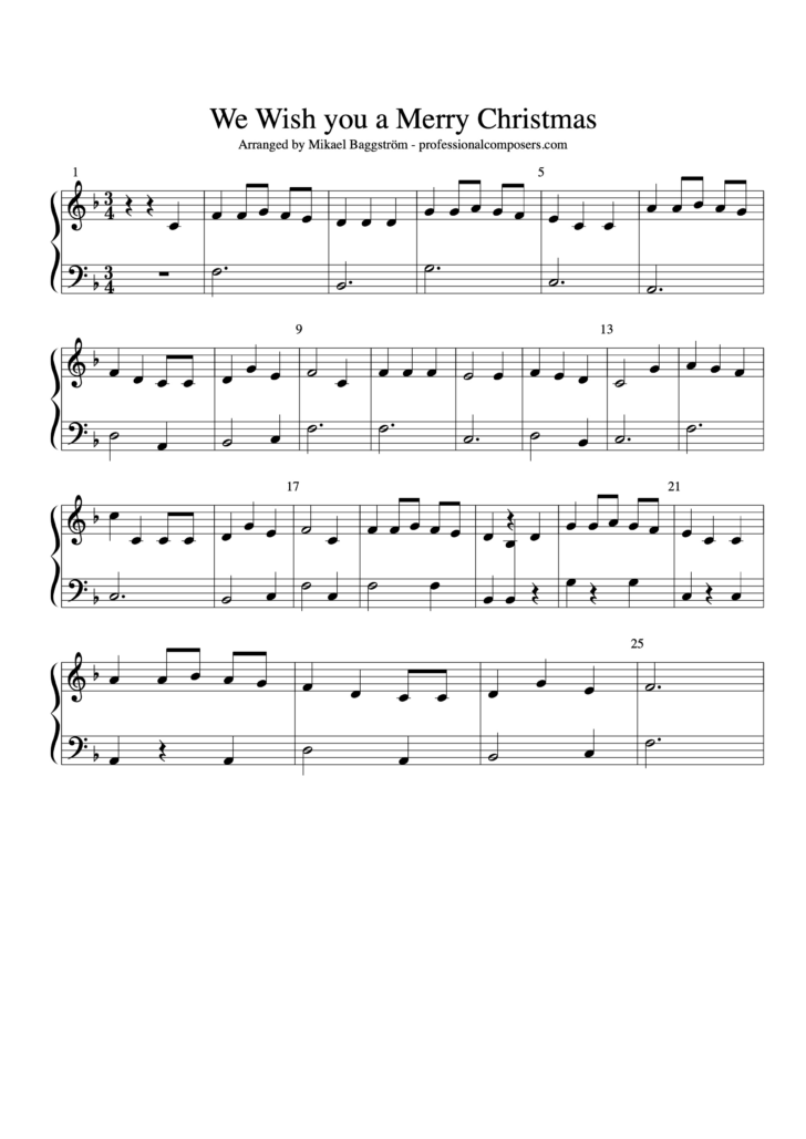 Free Printable Sheet Music For Piano