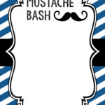 Mustache Party: Baby Shower Or Birthday Invite   Paper Trail Design Within Free Printable Mustache Invitations