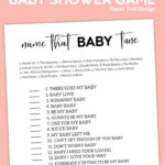 Name That Tune Baby Shower Game   Paper Trail Design For Name That Tune Baby Shower Game Free Printable