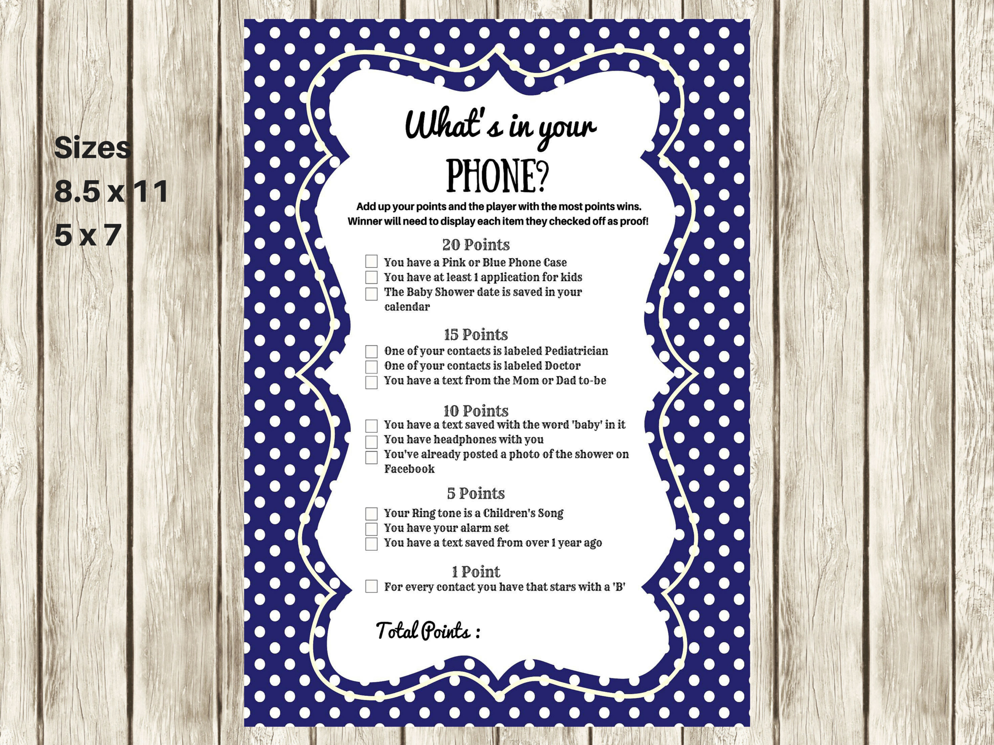 Navy Modern What&amp;#039;S In Your Cellphone Baby Shower Games intended for What&amp;#039;S In Your Phone Baby Shower Game Free Printable