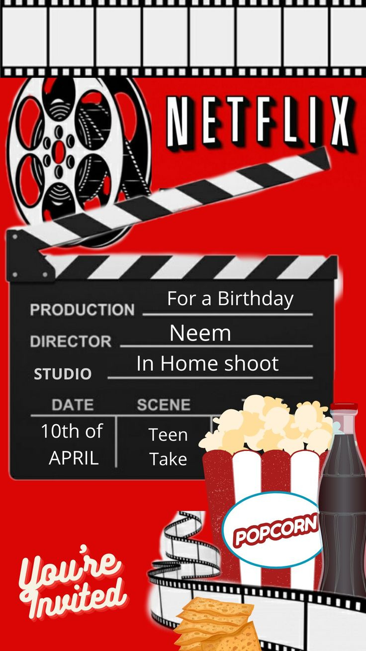 Netflix Theme Invitation Card Ideas | Unique Card Ideas | Its Neoky in Free Printable Movie Themed Invitations