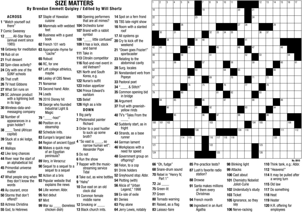 New York Times Crossword Puzzle Regarding Free Printable Sunday Crossword Puzzles