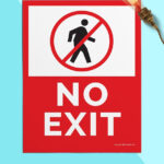 No Exit Sign Template In Word, Psd, Pages, Illustrator   Download Within Free Printable No Exit Signs