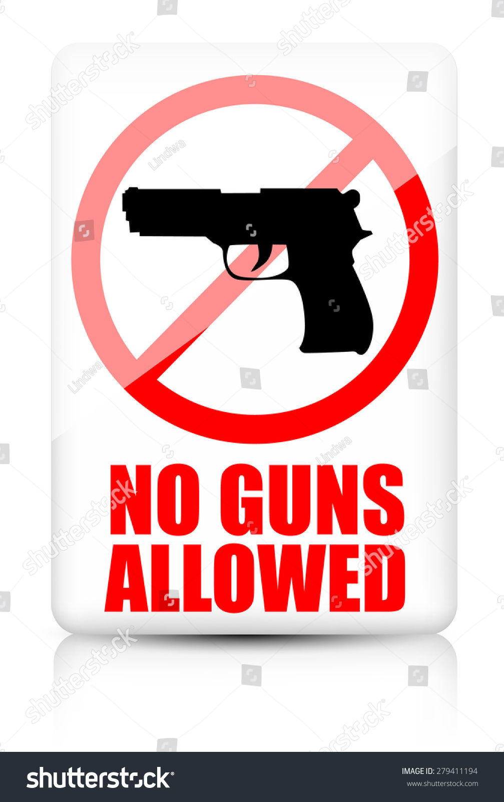 No Guns Allowed Sign Stock Vector (Royalty Free) 279411194 within Free Printable No Guns Allowed Sign