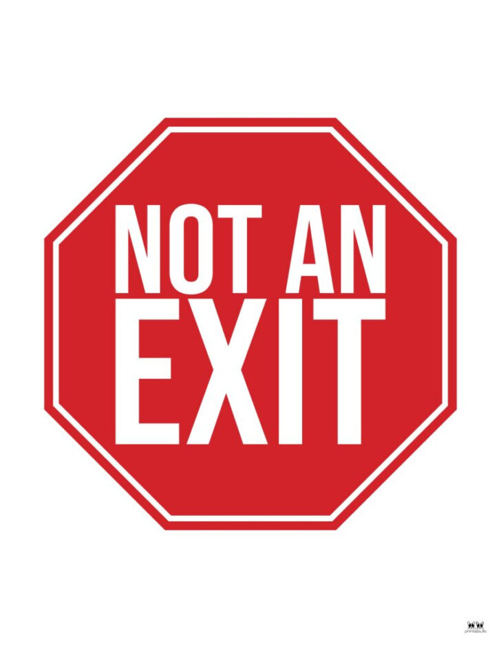 Free Printable Not An Exit Sign