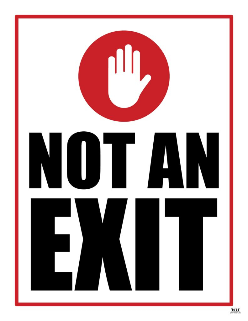Not An Exit Signs 10 Free Signs | Printabulls Within Free Printable Not An Exit Sign Not An Exit Signs 10 Free Signs | Printabulls Within Free Printable Not An Exit Sign
