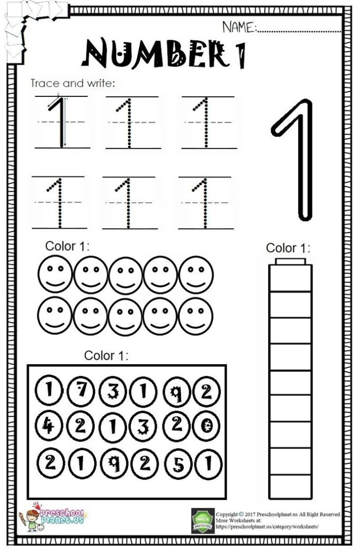 Free Printable Number Worksheets