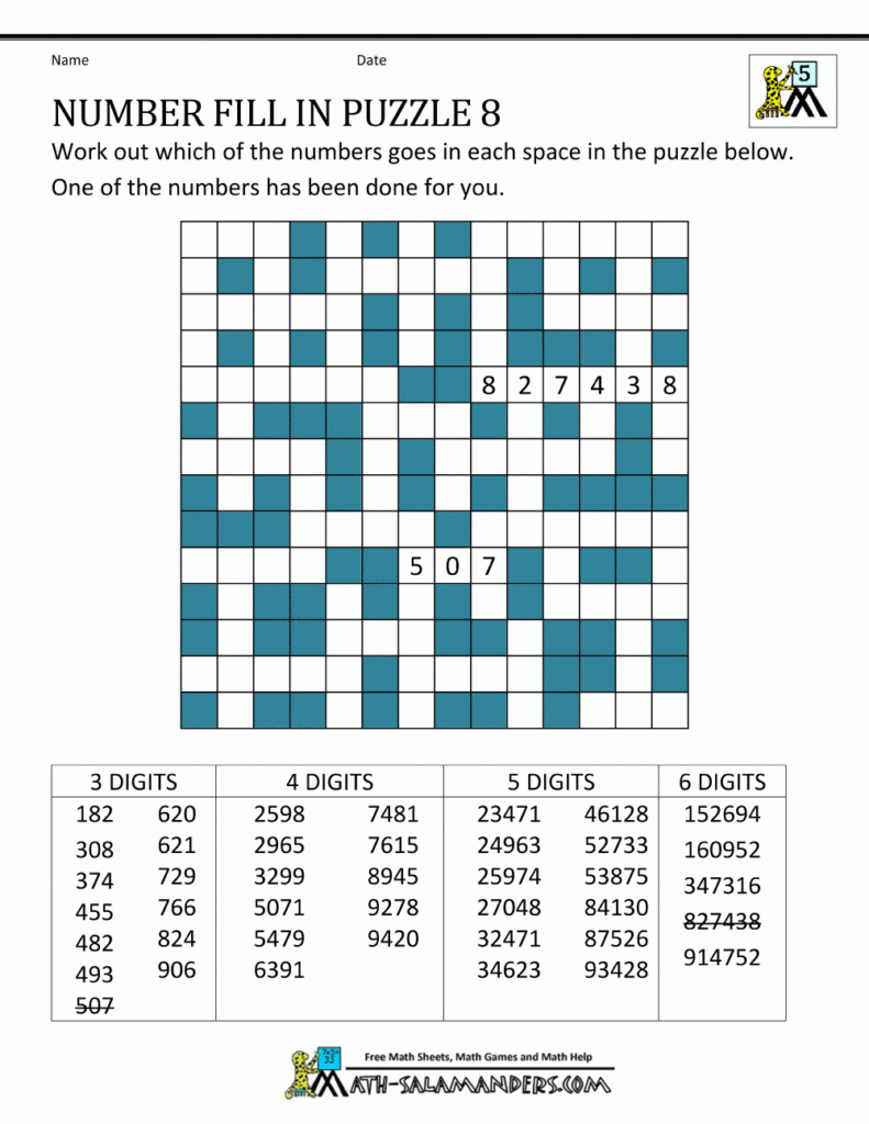 Number Fill In Puzzles For Free Printable Fill In Puzzles Online Number Fill In Puzzles For Free Printable Fill In Puzzles Online