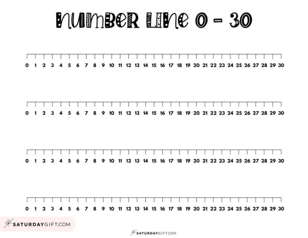 Number Line To 30 - 4 Cute &amp;amp; Free Printables And Blank Worksheets inside Free Printable Number Line to 30