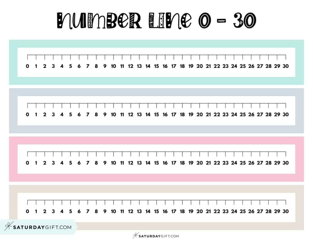Number Line To 30 - 4 Cute &amp;amp; Free Printables And Blank Worksheets inside Free Printable Number Line to 30