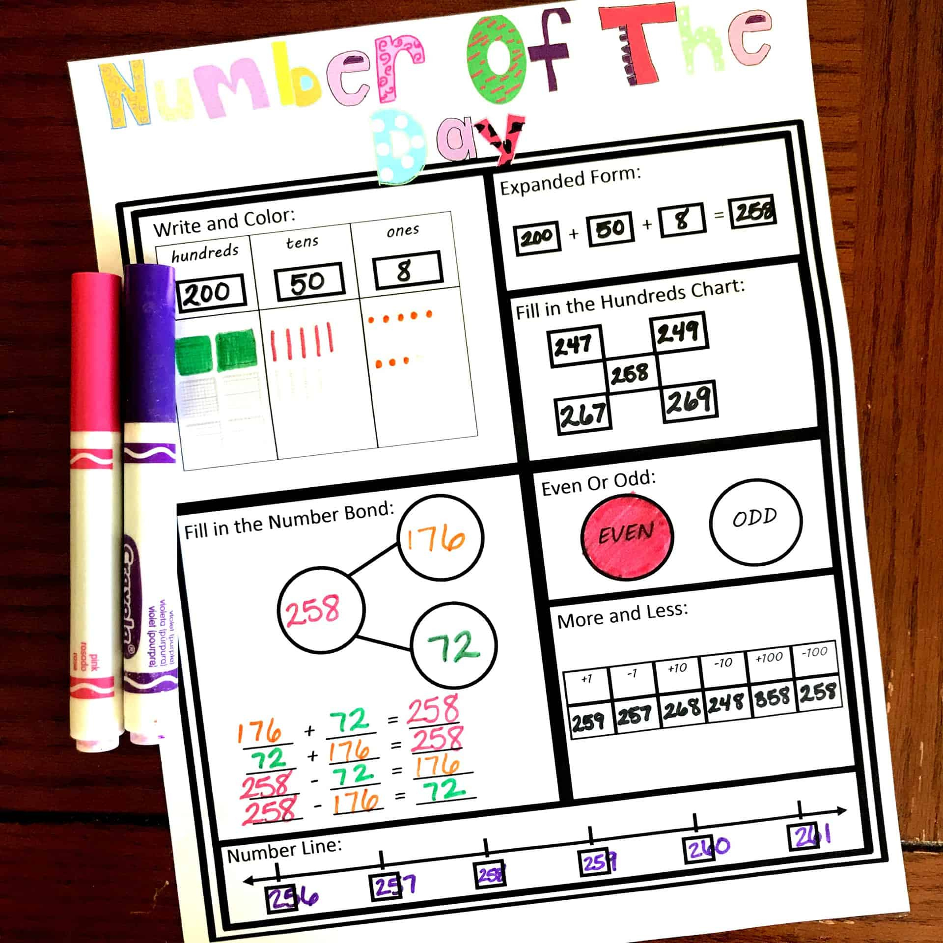 Number Of The Day Worksheet | Free Printable - Worksheets Library for Free Printable Number Of The Day Worksheets