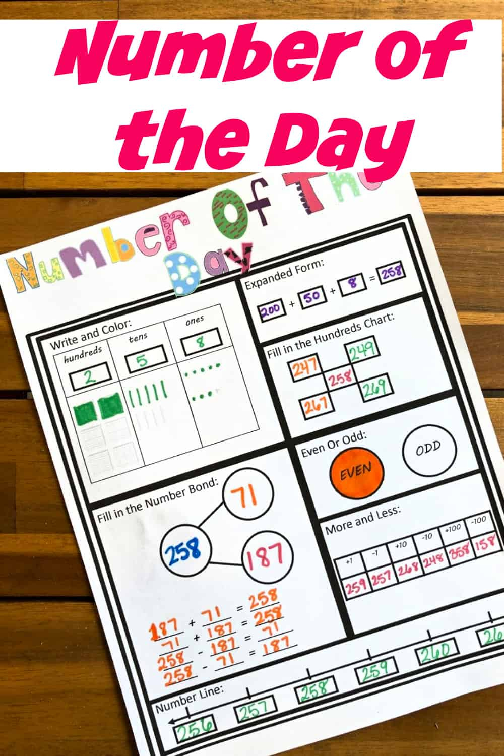 Number Of The Day Worksheet: Years 4 To 6 - Maths - Twinkl within Free Printable Number of the Day Worksheets