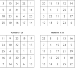 Numbers 1 25 Bingo Cards   Wordmint Inside Free Printable Bingo Cards Random Numbers