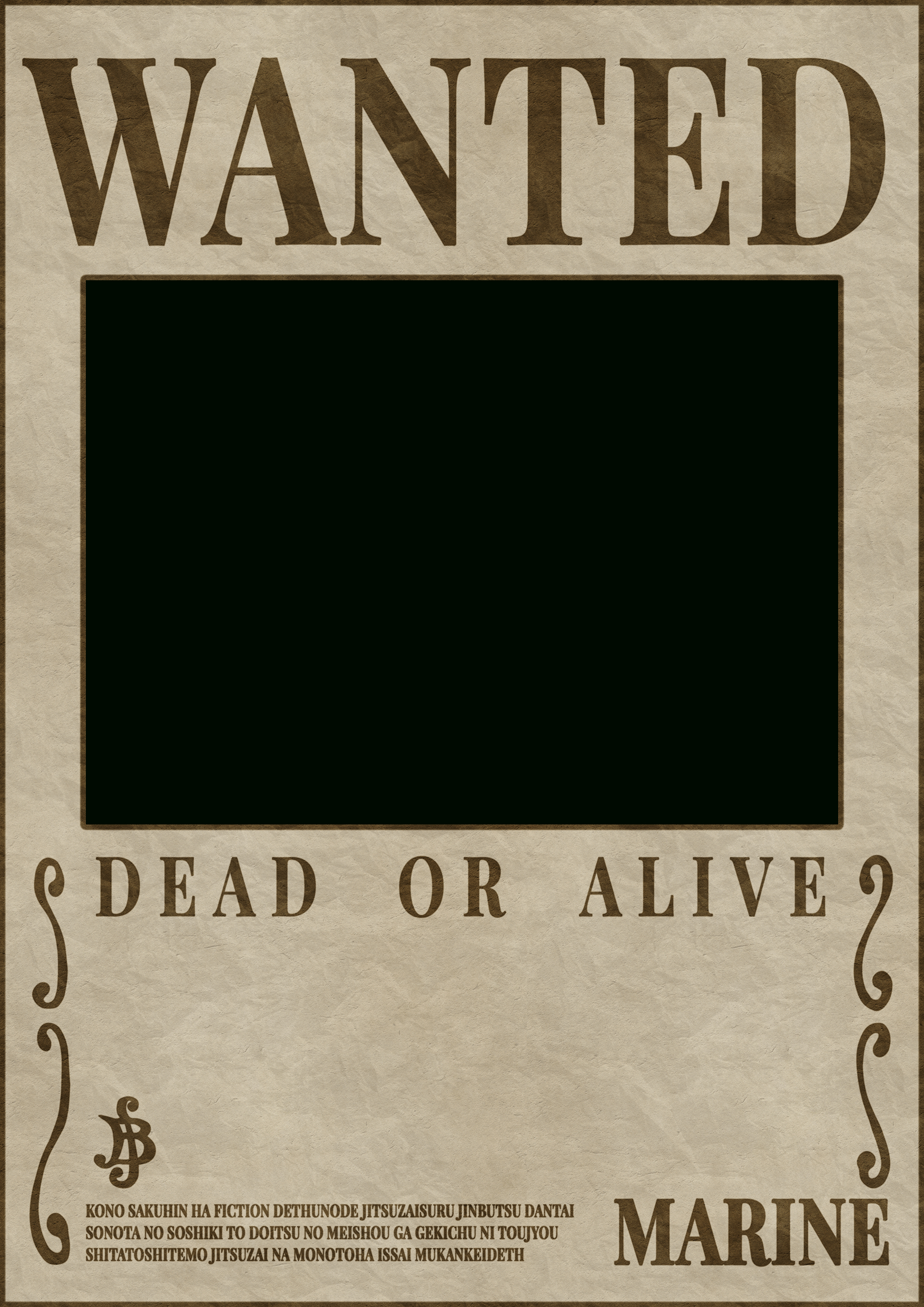 One Piece Wanted Poster Template - Claystage throughout Free Printable Wanted Poster Invitations