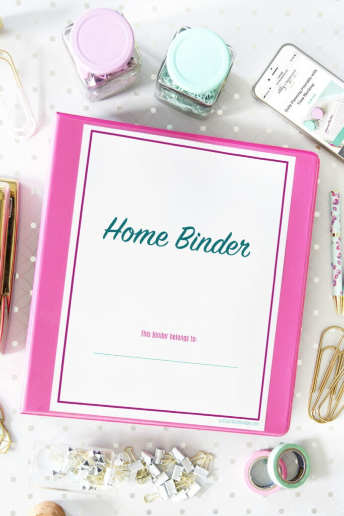 Organized Home Binder With Free Printables! | Abby Organizes Throughout Free Printable Household Binder