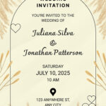 Page 14   Free Printable Elegant Wedding Invitation Templates | Canva In Free Printable Wedding Invitation Kits
