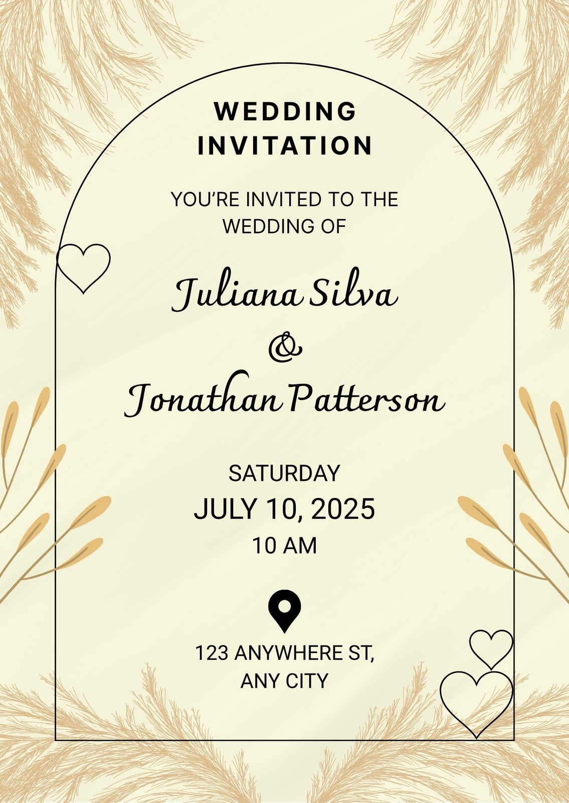 Page 14 - Free Printable Elegant Wedding Invitation Templates | Canva in Free Printable Wedding Invitation Kits