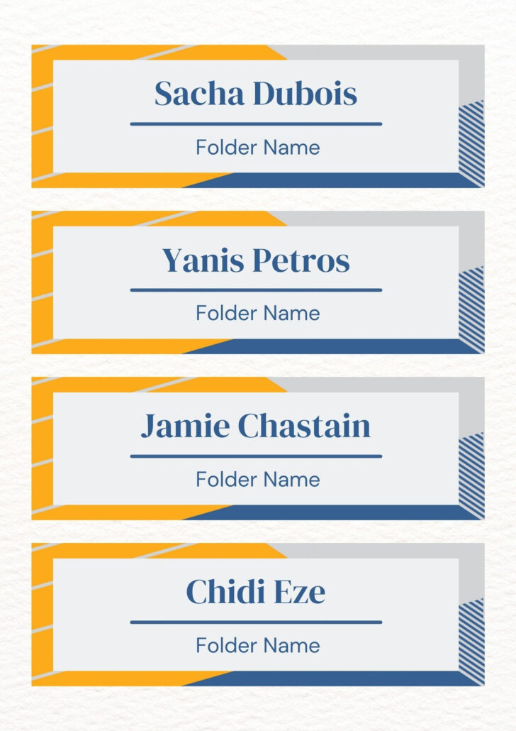 Free Printable File Folder Labels