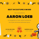 Page 2   Free Custom Printable Halloween Certificate Templates | Canva Within Best Costume Certificate Printable Free
