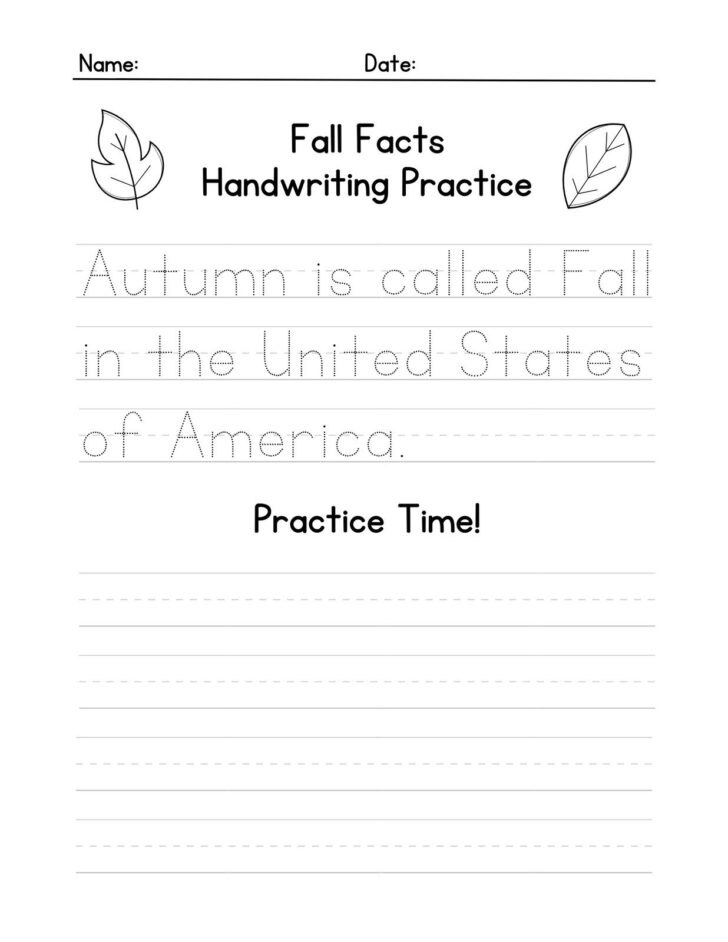 Free Printable Handwriting Worksheets