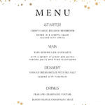 Page 2   Free Printable And Customizable Dinner Party Menu Inside Free Printable Dinner Party Menu Template