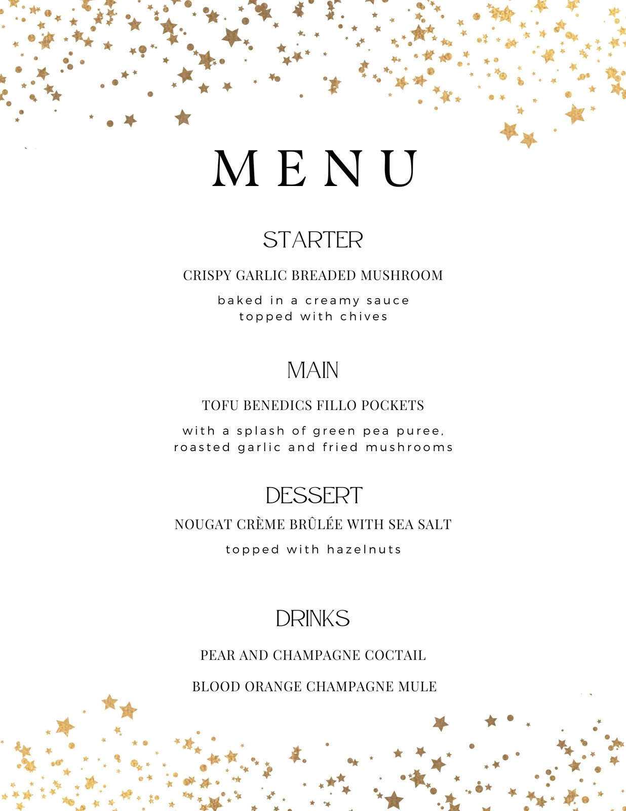 Page 2 - Free Printable And Customizable Dinner Party Menu inside Free Printable Dinner Party Menu Template