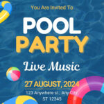Page 2   Free Printable, Customizable Pool Party Invitation Throughout Free Printable Pool Party Invitations