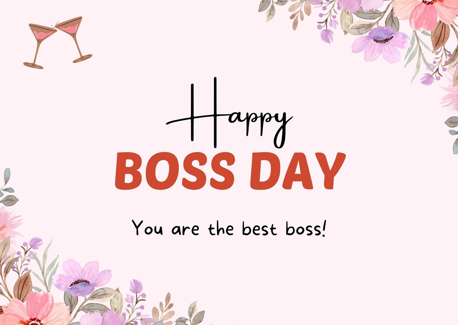 Page 2 - Free To Customize And Print Boss Day Card Templates | Canva inside Boss Day Cards Free Printable