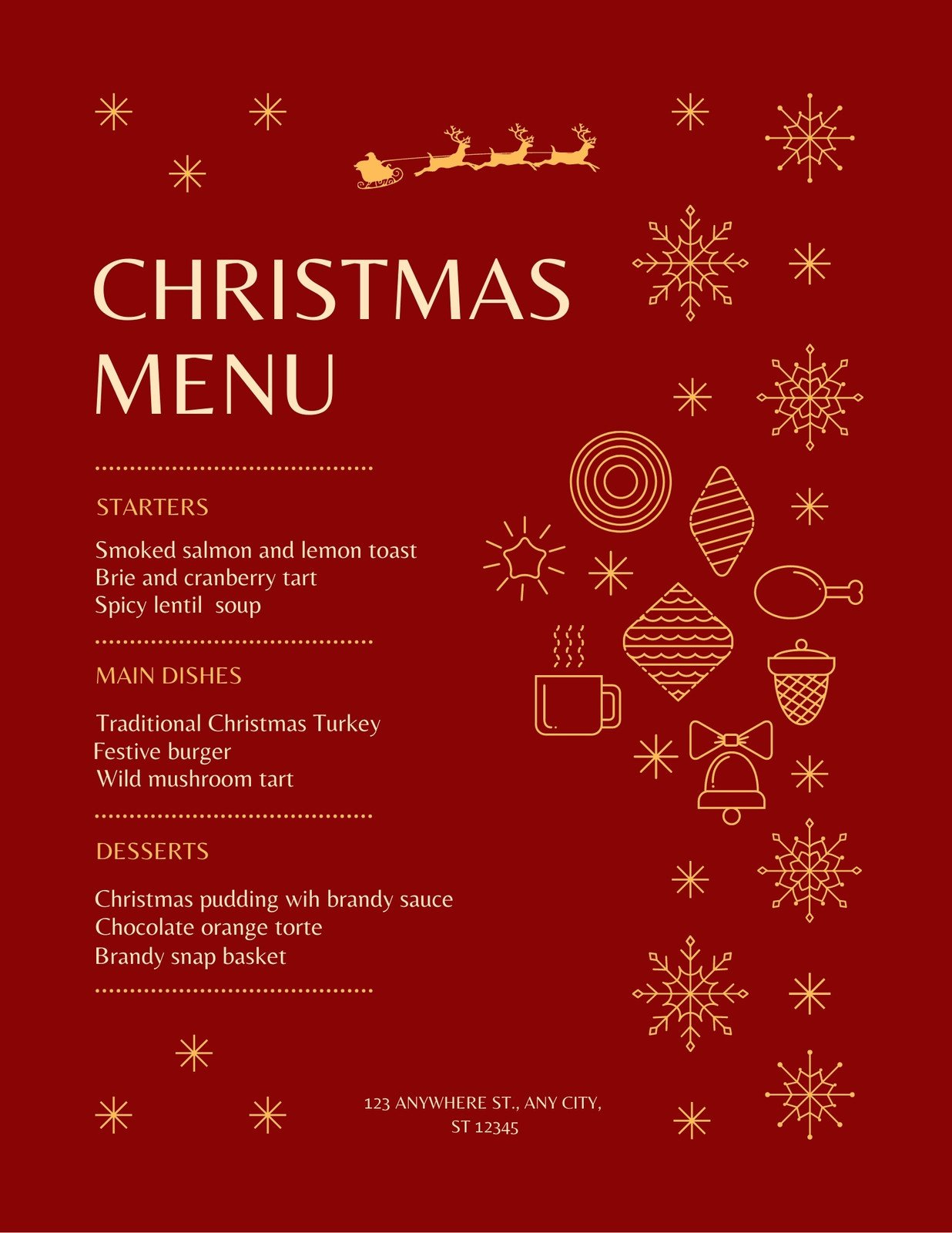 Page 3 - Free Printable And Customizable Dinner Party Menu intended for Free Printable Christmas Dinner Menu Template