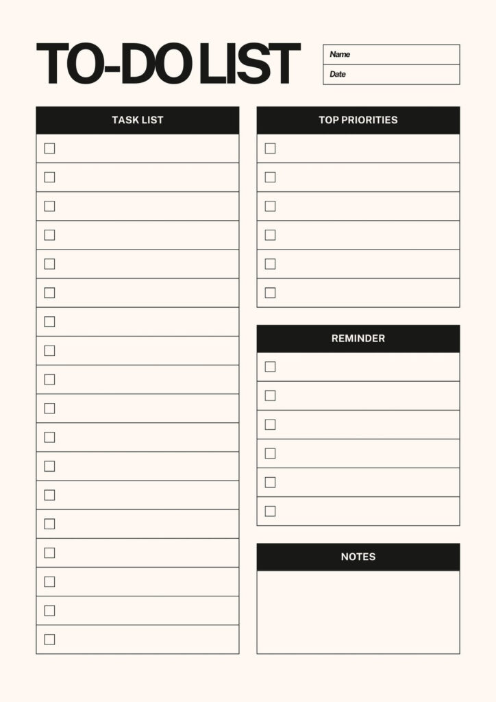 Page 4 Free, Printable Planner Templates To Customize | Canva Within Free Printable Task Organizer Page 4 Free, Printable Planner Templates To Customize | Canva Within Free Printable Task Organizer