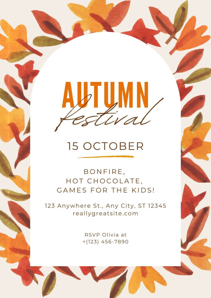 Page 4 Printable Free To Edit Fall Flyer Templates | Canva With Regard To Free Printable Fall Festival Invitations Page 4 Printable Free To Edit Fall Flyer Templates | Canva With Regard To Free Printable Fall Festival Invitations