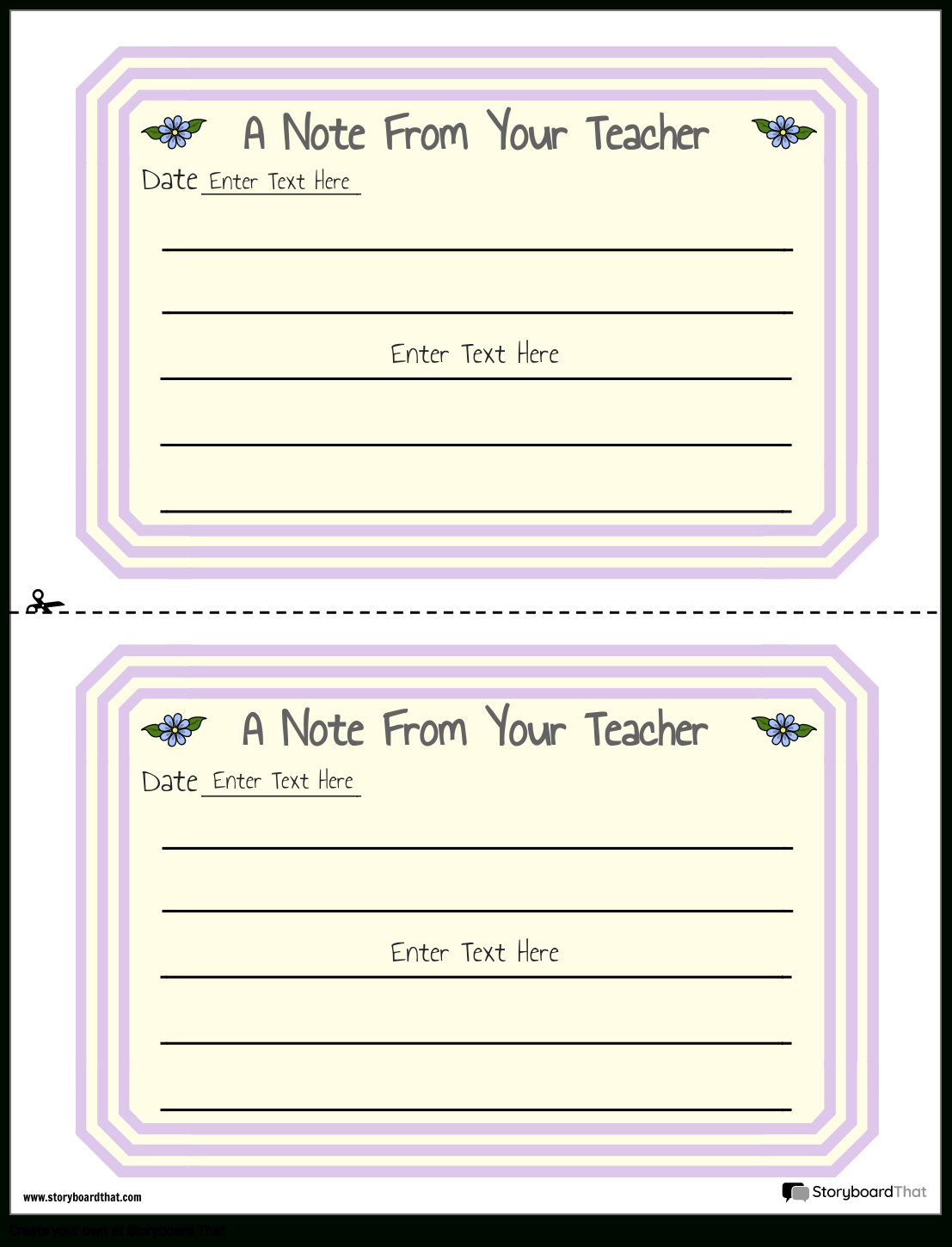 Parent-Teacher Notes: Free Templatesstoryboard That in Free Printable Teacher Notes To Parents