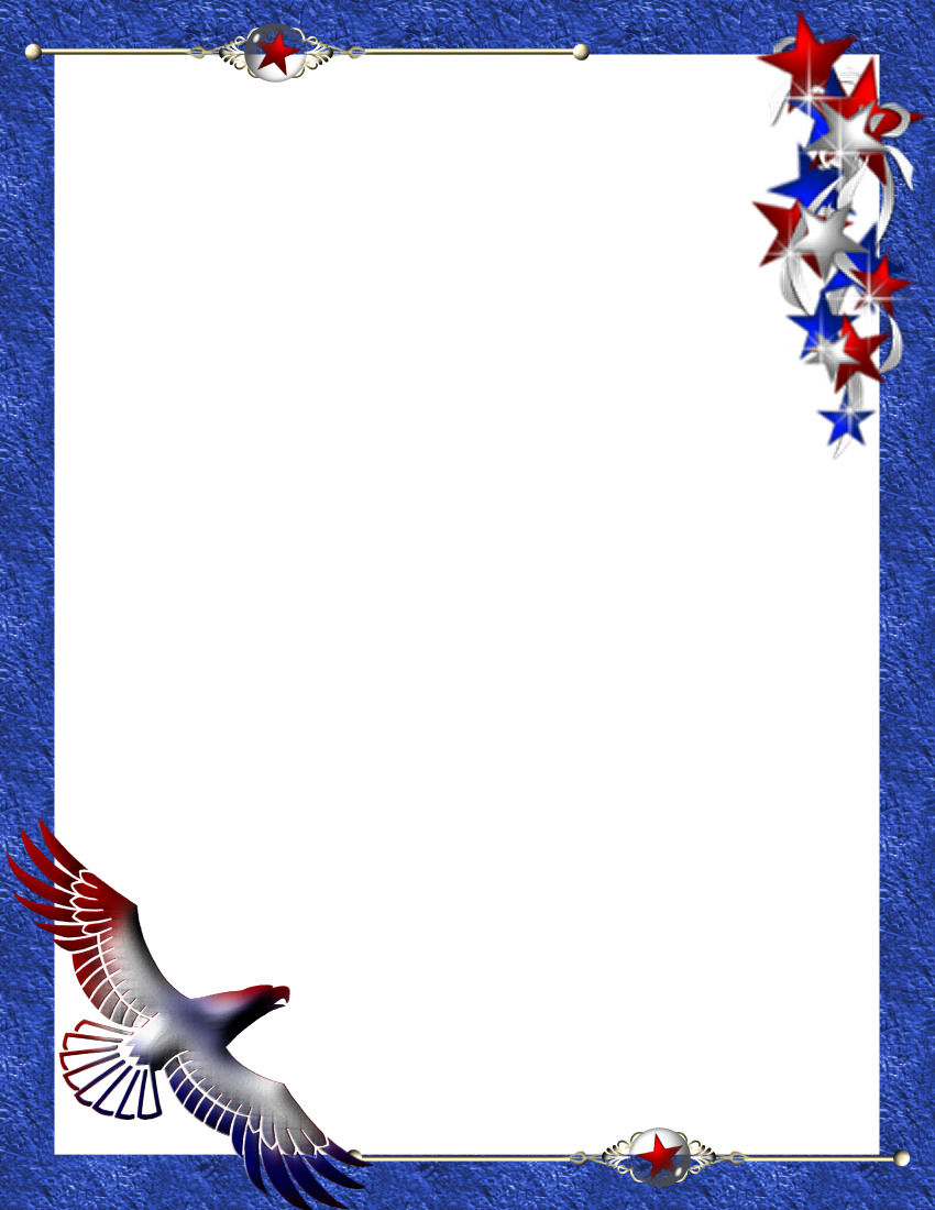 Patriotic Stationery Themes Page 1 with Free Printable Patriotic Writing Paper