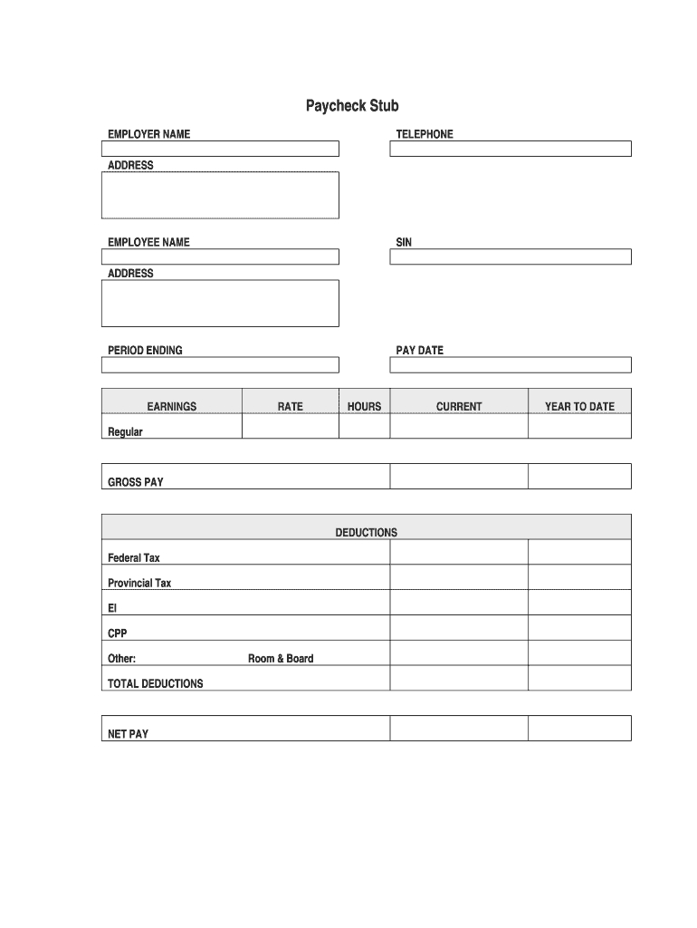 Pay Stub Fill Online, Printable, Fillable, Blank | Pdffiller Pertaining To Free Printable Blank Check Stubs Pay Stub Fill Online, Printable, Fillable, Blank | Pdffiller Pertaining To Free Printable Blank Check Stubs