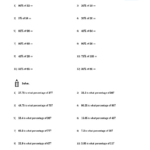 Percentage Calculations Worksheets Throughout Free Printable Asvab Math Practice Test