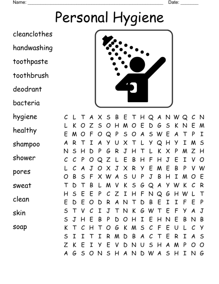 Free Printable Personal Hygiene Worksheets