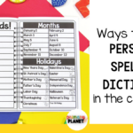 Personal Spelling Dictionary Book For My Spelling Dictionary Printable Free