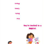 Personalized Party Invites News   Free Printable Dora The Explorer Pertaining To Dora Birthday Cards Free Printable