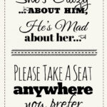 Pick A Seat Wedding Sign Free Printable Throughout Free Printable Wedding Signs