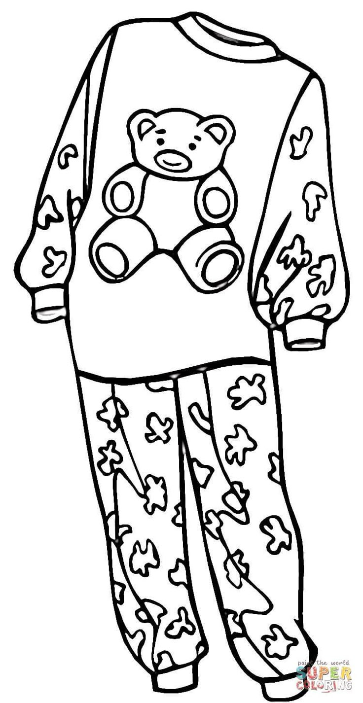 Pics Of Preschool Pajama Coloring Page Coloring Page - Coloring pertaining to Free Printable Pajama Coloring Pages