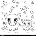 Pig Coloring Page Hi Res Stock Photography And Images   Alamy Intended For Pig Coloring Sheets Free Printable