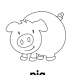 Pig Coloring Page   Super Simple With Pig Coloring Sheets Free Printable