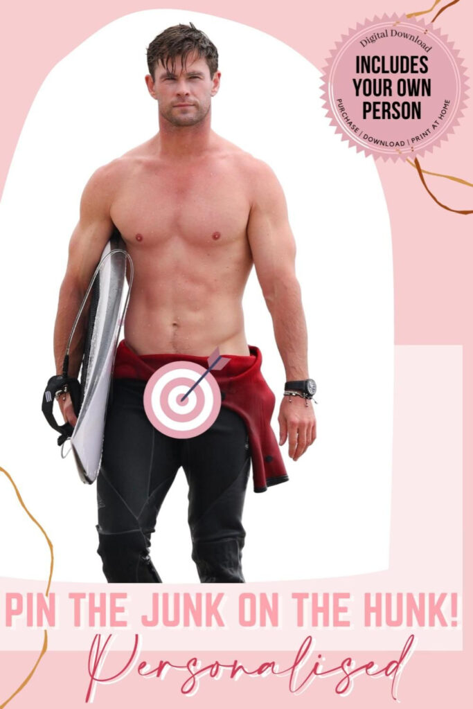 Pin The Junk On The Hunk Bachelorette Game Off 70%   Www With Pin The Junk On The Hunk Free Printable