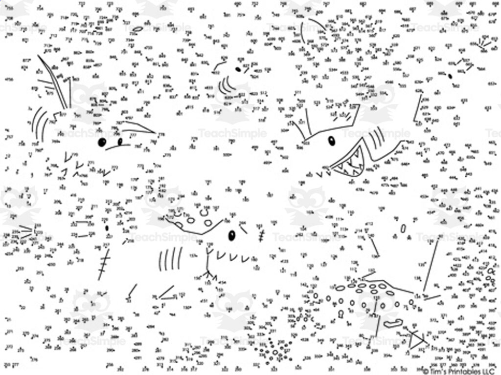 Pirate Shark Extreme Difficulty Dot To Dot / Connect The Dots Pdf For Free Printable Difficult Dot To Dot Puzzles