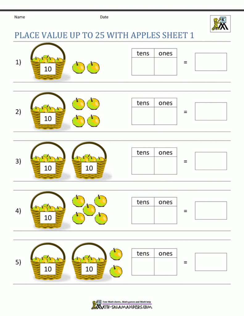 Place Value Worksheets For Kindergarten With Regard To Free Printable Place Value Worksheets Place Value Worksheets For Kindergarten With Regard To Free Printable Place Value Worksheets