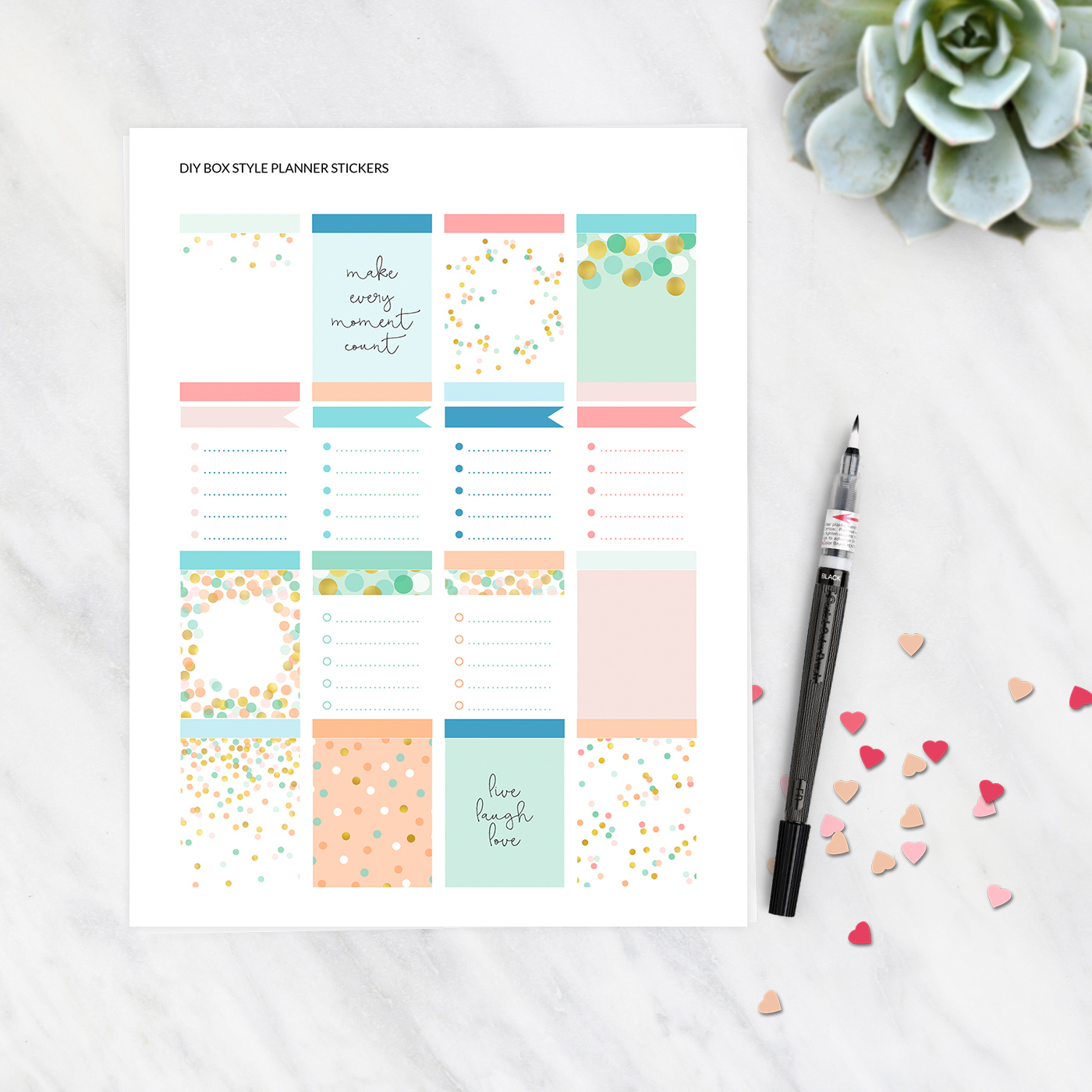 Planner Stickers - Free Printable Box Style Stickers - Erin Condren for Printable Erin Condren Stickers Free