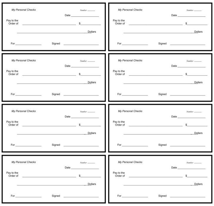 Free Printable Play Checks