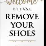 Please Remove Your Shoes Airbnb Sign, Sku: Se 7614 Pertaining To Free Printable Remove Your Shoes Sign