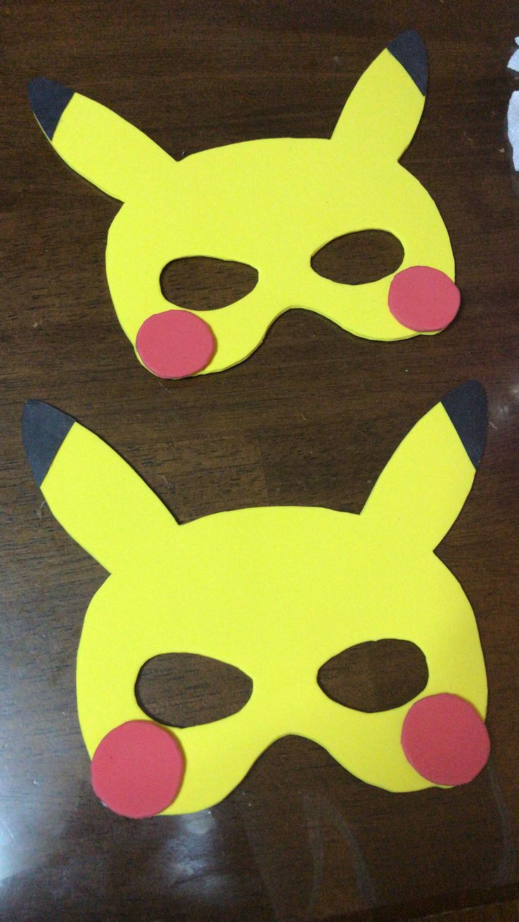 Pokémon Pikachu Mask - Made Out Of Foam pertaining to Free Printable Pokemon Masks