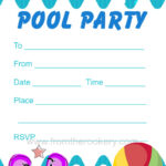 Pool Party Invitation Inside Free Printable Pool Party Invitations